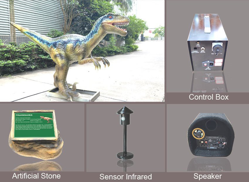 Animatronic Dinosaur Statue Velociraptor-F