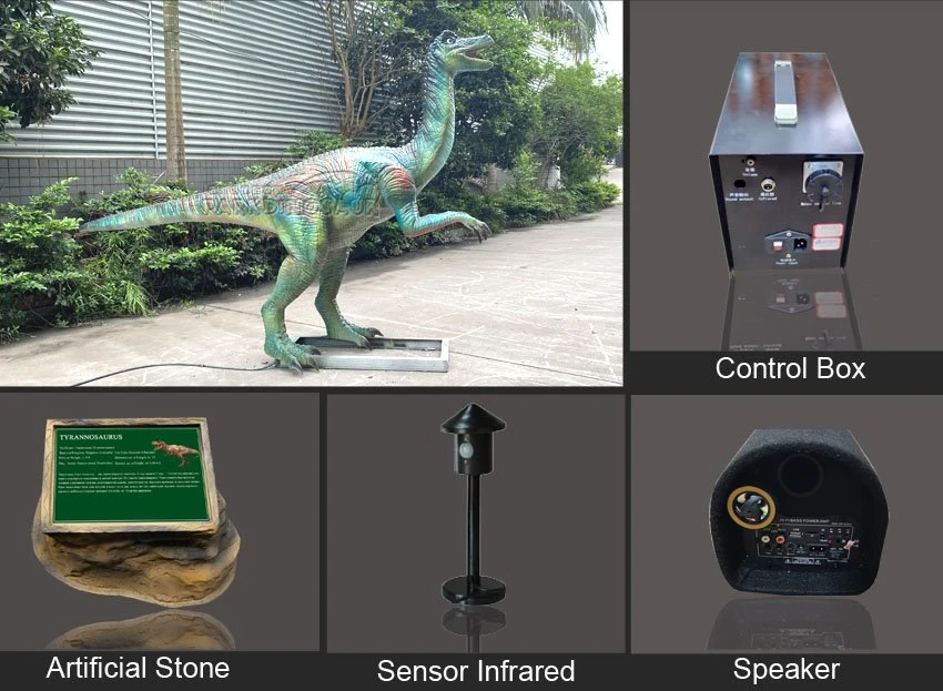 Jurassic Creatures Animatronic Life Size Statue-F