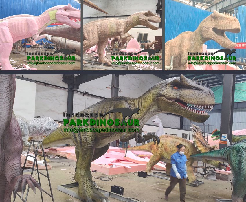 Giant Animated Dinosaur Model For Golf Decoration-