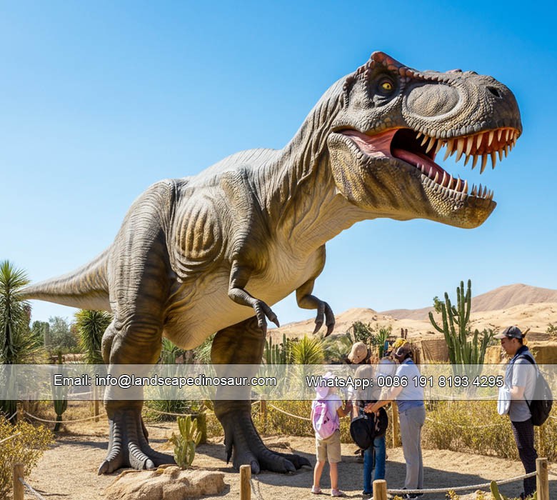Realistic Giant Dinosaur T-Rex In Desert Realistic Giant Dinosaur T-Rex In Desert