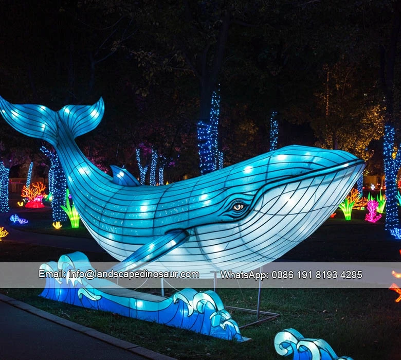 Ocean-Themed Decorative Lantern - Big Whale Design-3