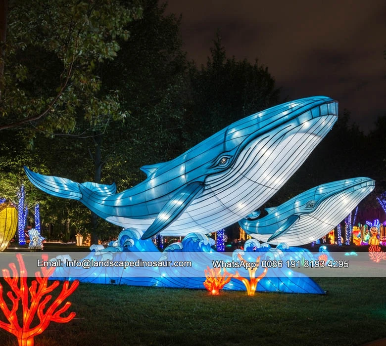 Ocean-Themed Decorative Lantern - Big Whale Design-4
