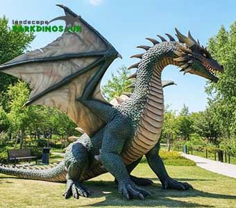 Realistic Animatronic Dragon Statues